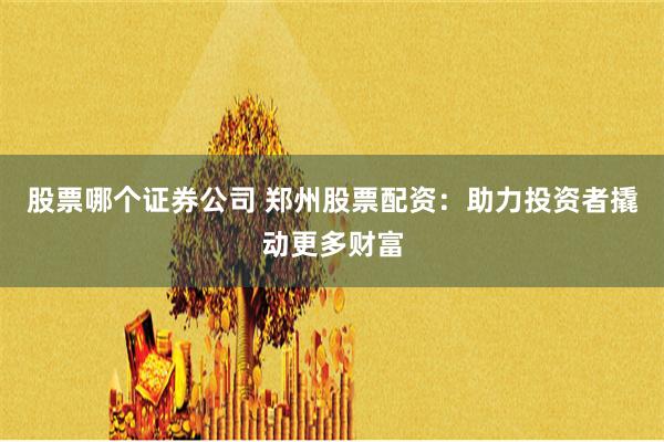 股票哪个证券公司 郑州股票配资：助力投资者撬动更多财富