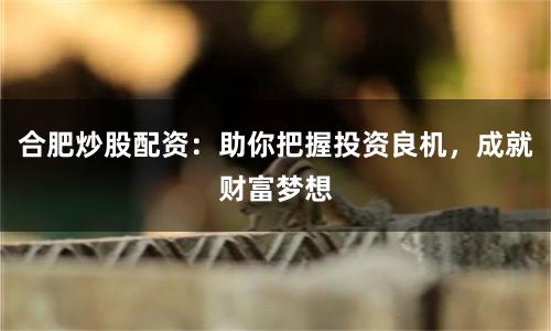 合肥炒股配资：助你把握投资良机，成就财富梦想