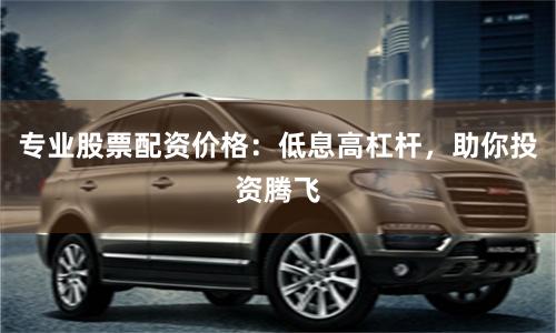专业股票配资价格：低息高杠杆，助你投资腾飞